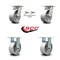 Service Caster 5 Inch Kingpinless Semi Steel Wheel Caster Swivel Locks 2 Rigid SCC, 2PK SCC-KP30S520-SSR-BSL-2-R-2 - alternate 2